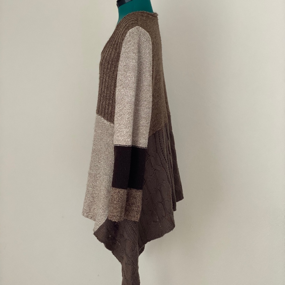 BROWN geometric flared sweater by Debbie Morgan XL - Picture 2 of 5